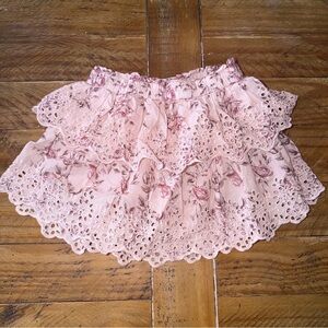GAP Pink Floral Eyelet Skirt